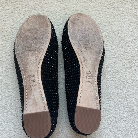 Tory Burch Black Studded Flats Size 8.5. - Picture 4 of 5